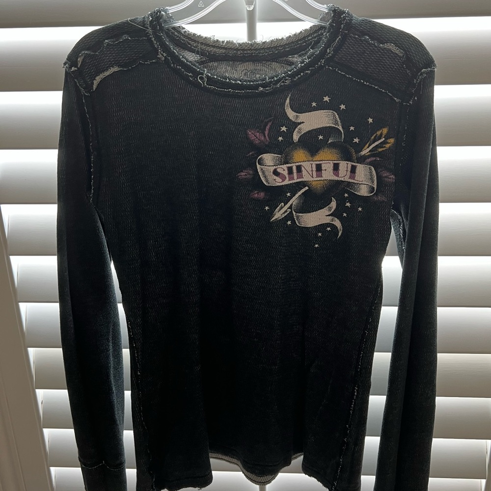 Sinful thermal long sleeve shirt